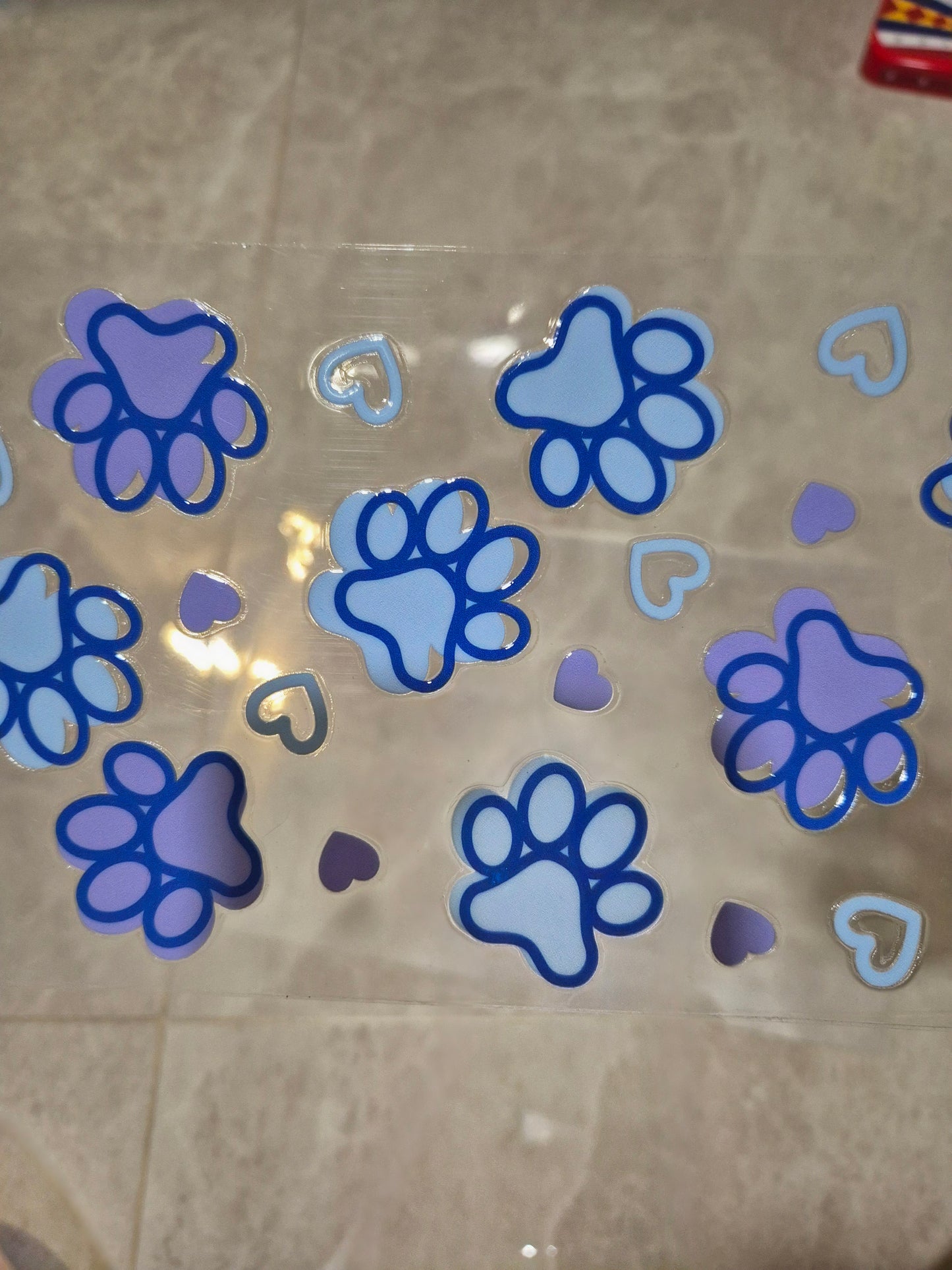 Blue Paw Print